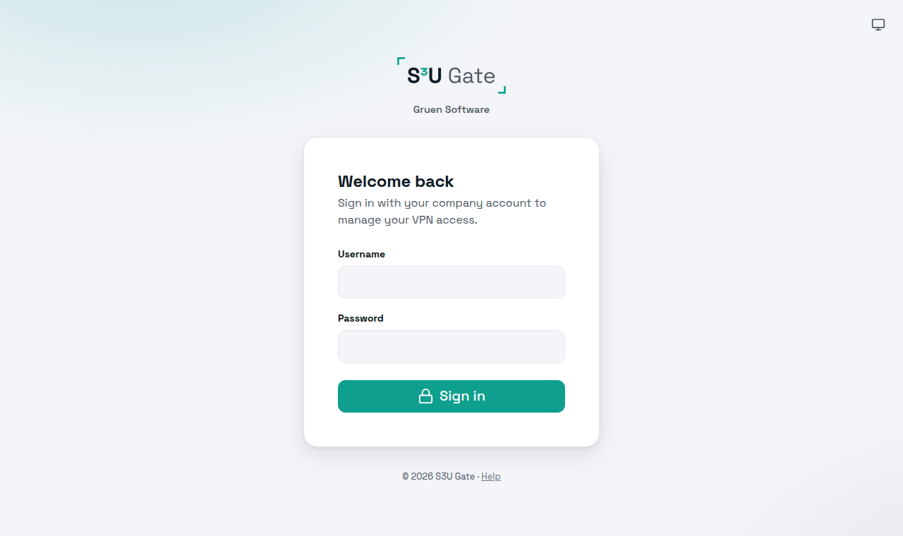 Sign-in page